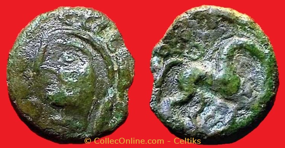 bronze au cheval et à la croix tréflée monnaies antiques celtes bronze au cheval et a la croix treflee