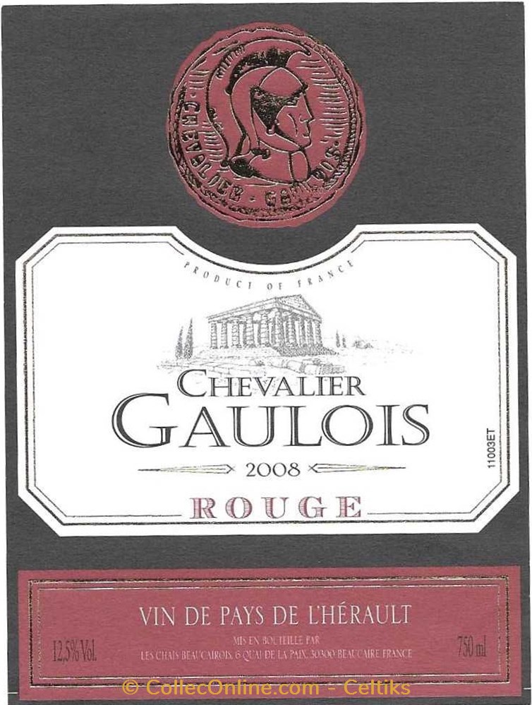 vin - chevalier GAULOIS art de la table argenterie bistrot alimentation etiquettes vin chevalier gaulois