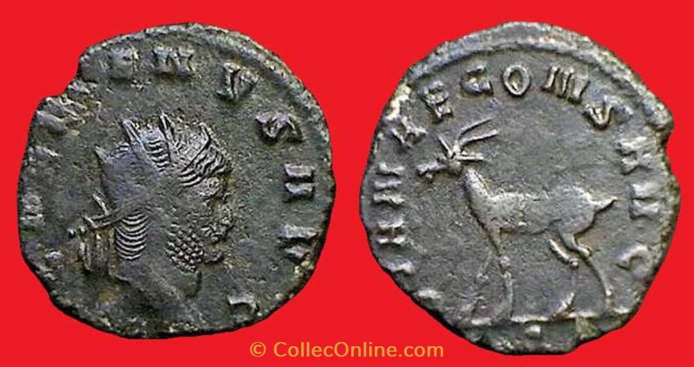 GALLIEN - antilope à gauche monnaies antiques romaines imperiales et republicaines gallien antilope a gauche