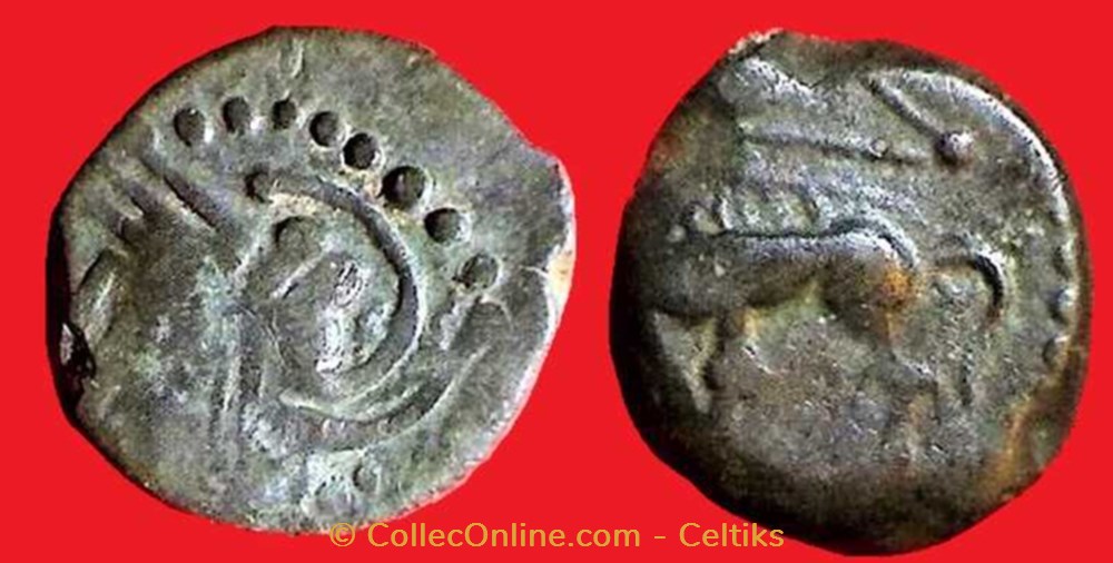 bronze au sanglier et à la fibule monnaies antiques celtes bronze au sanglier et a la fibule