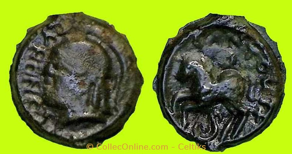 potin TVRONOS / CANTORIX monnaies antiques celtes potin tvronos cantorix