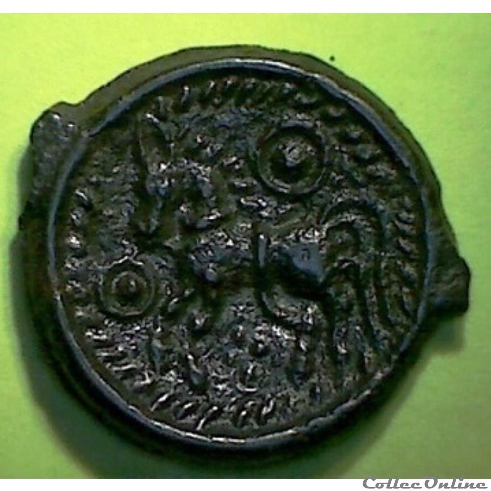 série 35 DT 214 potin au swastika monnaie antique gauloise serie 35 dt 214 potin au swastika