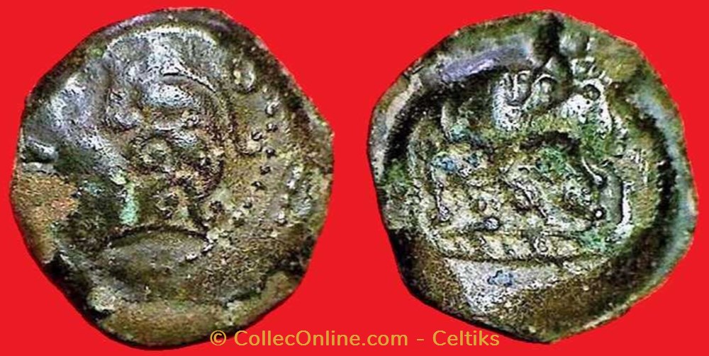 bronze au cheval et aux trois annelets monnaies antiques celtes bronze au cheval et aux trois annelets