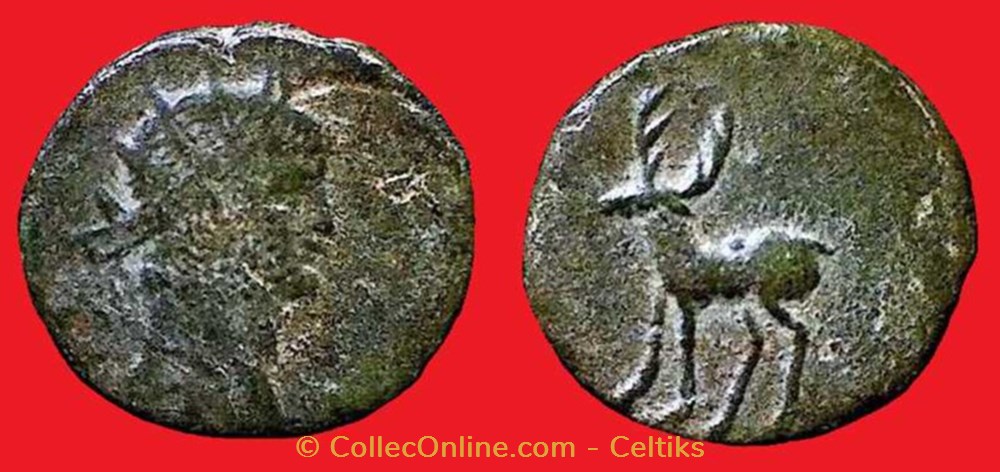 GALLIEN - cerf à gauche monnaies antiques romaines imperiales et republicaines gallien cerf a gauche
