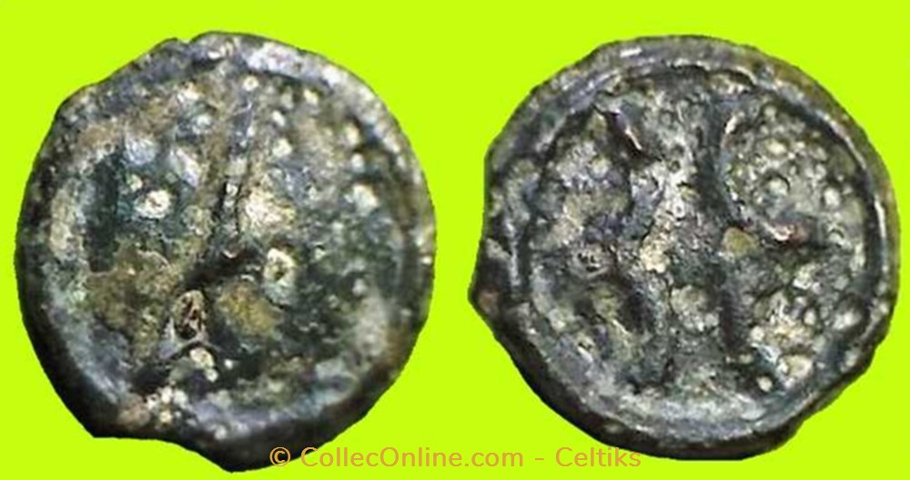 potin aux doubles paires de cornes monnaies antiques celtes potin aux doubles paires de cornes