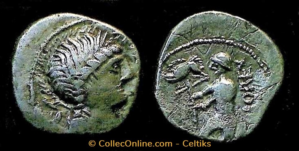 denier DVBNOCOV / DVBNOREX monnaies antiques a celtes denier dvbnocov dvbnorex