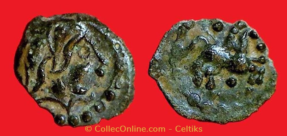 bronze au cheval et au globule monnaies antiques celtes bronze au cheval et au globule