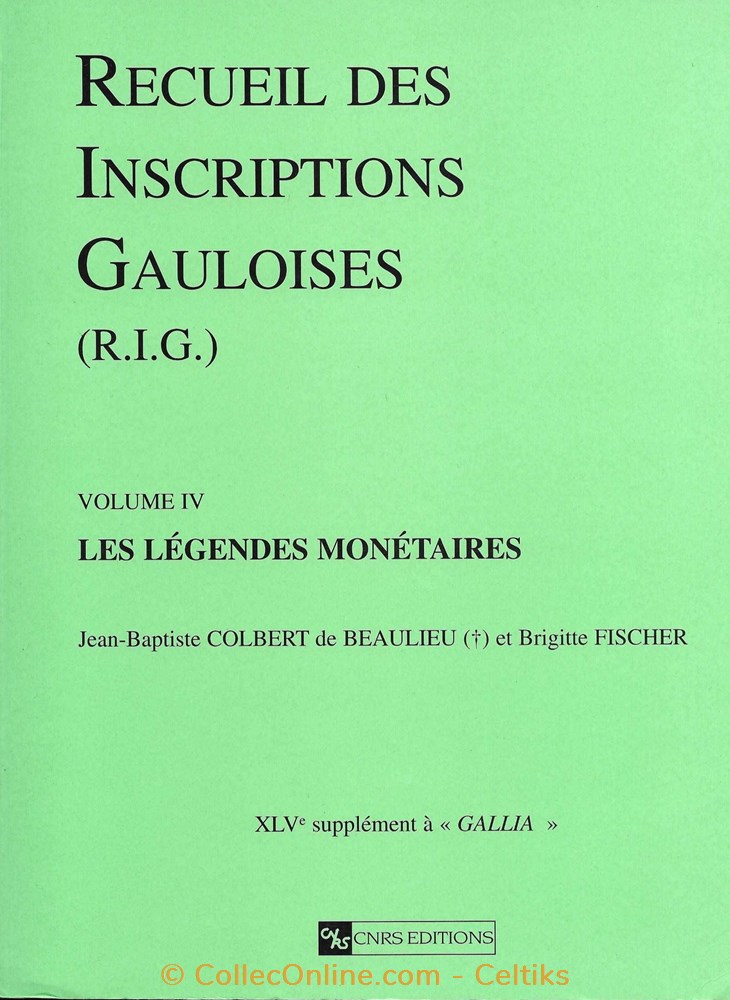 RECUEIL DES INSCRIPTIONS GAULOISES monnaies livres ouvrages etudes recueil des inscriptions gauloises