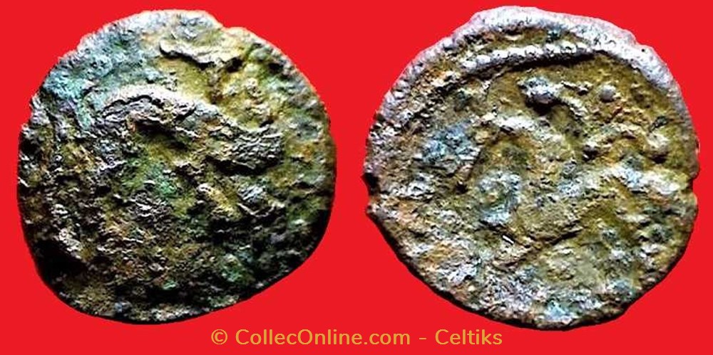 bronze au sanglier et au cheval monnaies antiques celtes bronze au sanglier et au cheval