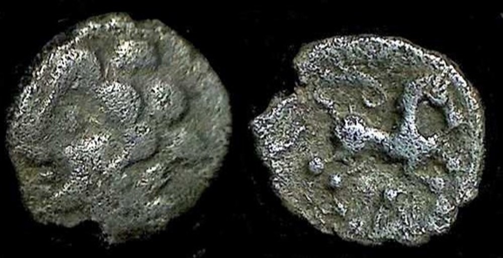 fraction au A et à la victoire tête à gauche monnaies antiques celtes fraction au a et a la victoire tete a gauche