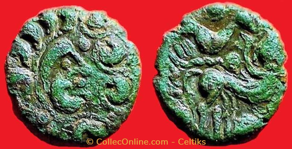 monnaies antiques celtes bronze aux animaux