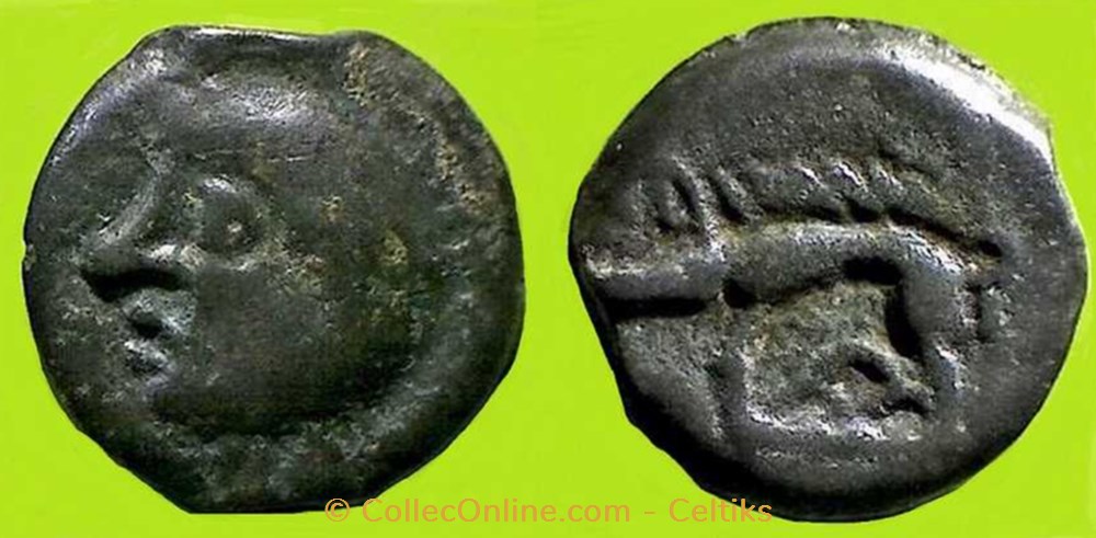 potin à la tête chauve monnaies antiques celtes potin a la tete chauve
