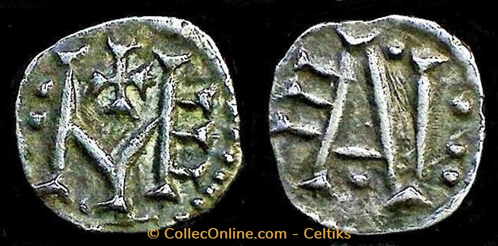 denier au monogramme M monnaies europe medievale france merovingiennes denier au monogramme m