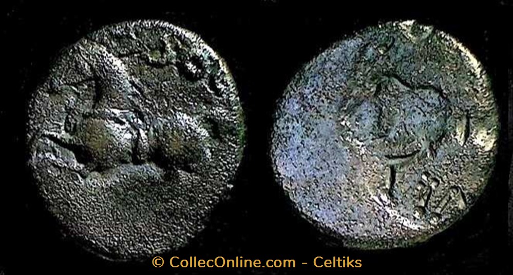 monnaie antique av jc ap gauloise incus denier q doci sam
