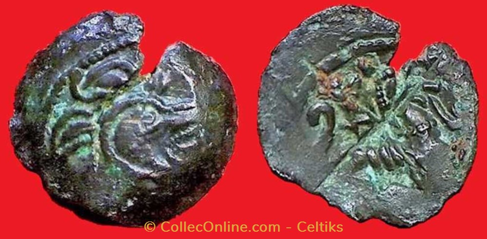bronze au loup et au pégase monnaies antiques celtes bronze au loup et au pegase