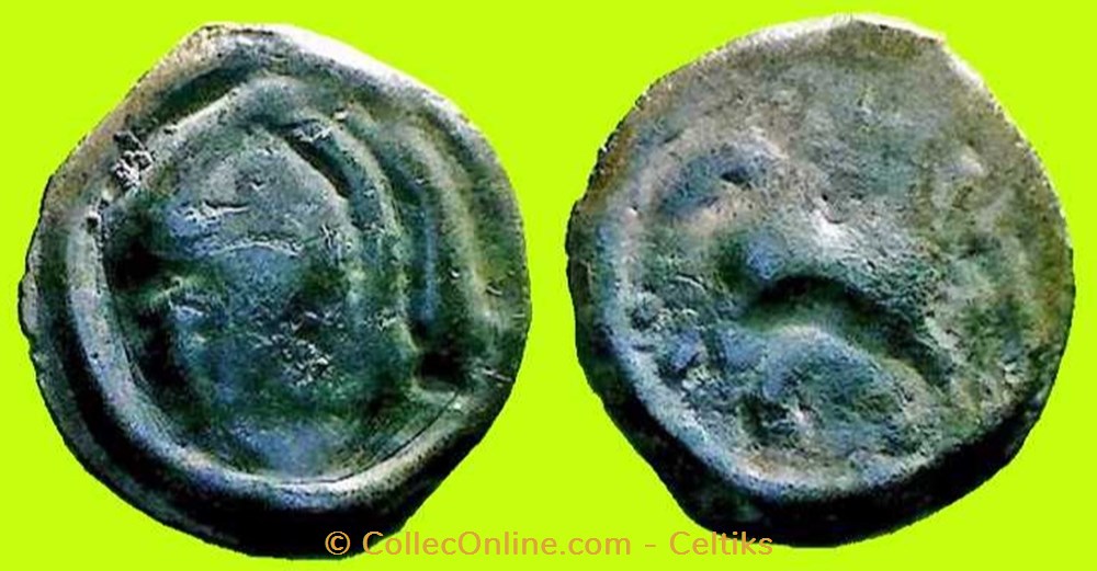 monnaies antiques celtes potin tete casquee