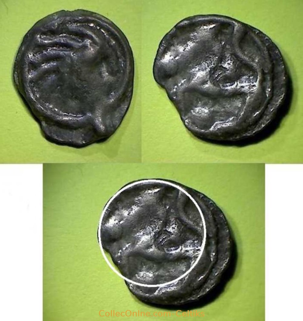 potin tête d'indien au nez retombant # monnaies antiques celtes potin tete indien au nez retombant