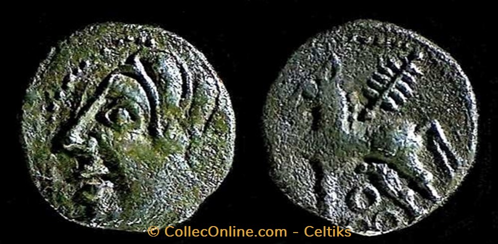 denier au rameau et aux trois annelets monnaies antiques celtes denier au rameau et aux trois annelets