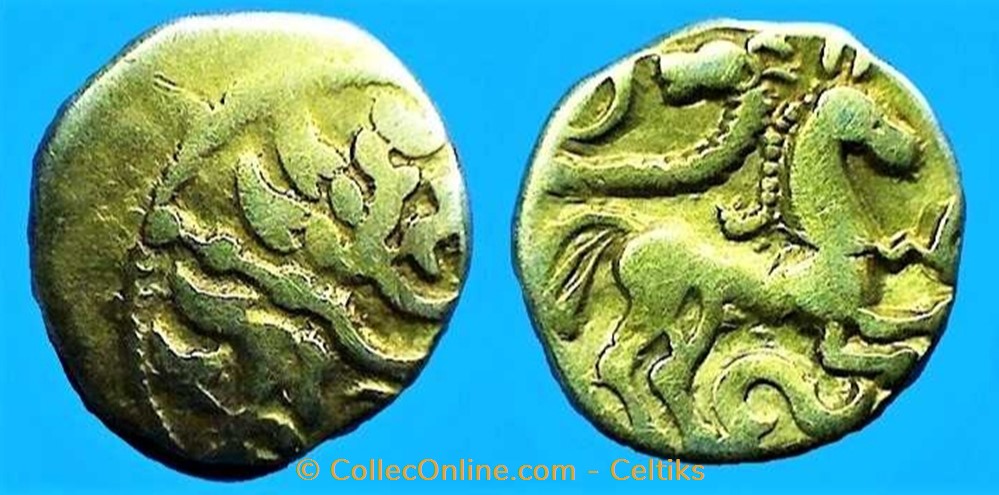 quart de statère au serpent cornu monnaies antiques celtes quart de statere au serpent cornu