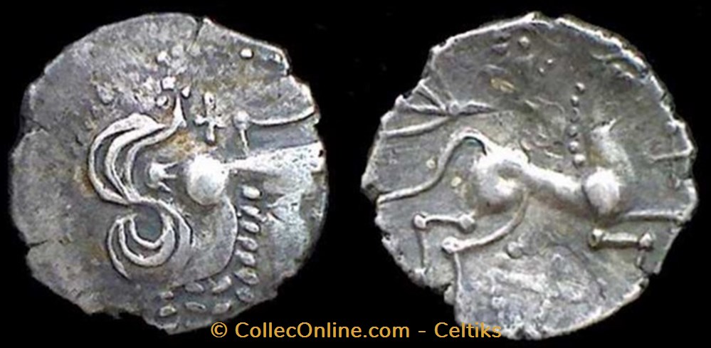 quinaire à la tête casqué à la roue perlée monnaies antiques celtes quinaire a la tete casque a la roue perlee