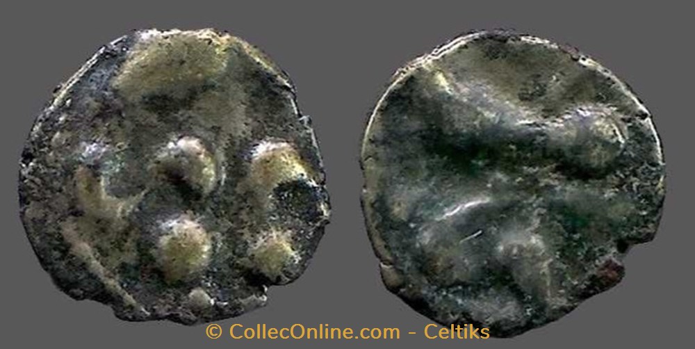 obole du pont de la CHALOIRE - a monnaies antiques celtes obole du pont de la chaloire a