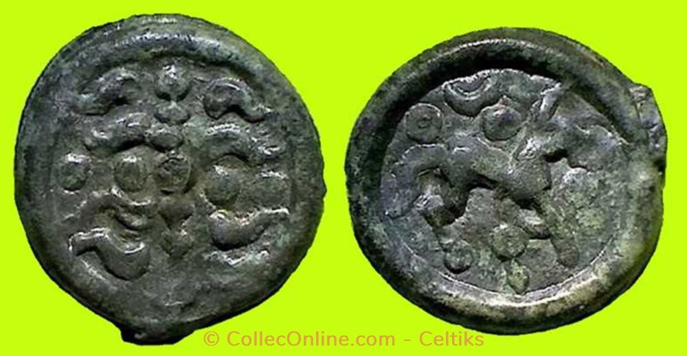 potin au rameau monnaies antiques celtes potin au rameau