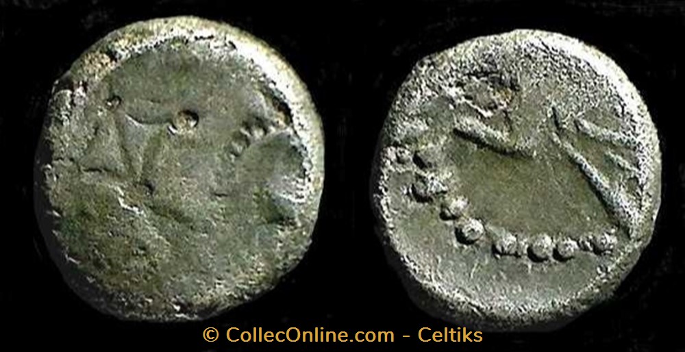 denier à l'hippocampe monnaies antiques celtes denier a hippocampe