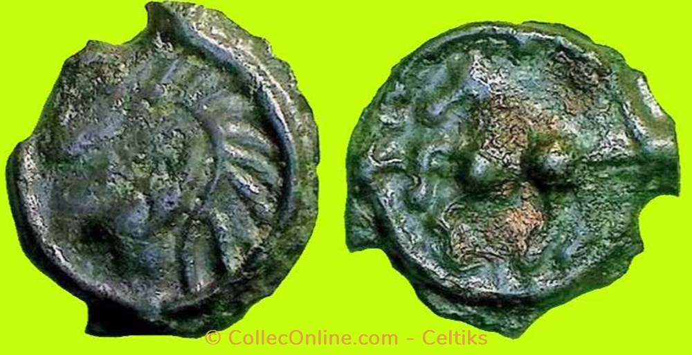 monnaies antiques celtes potin au speudo cimier