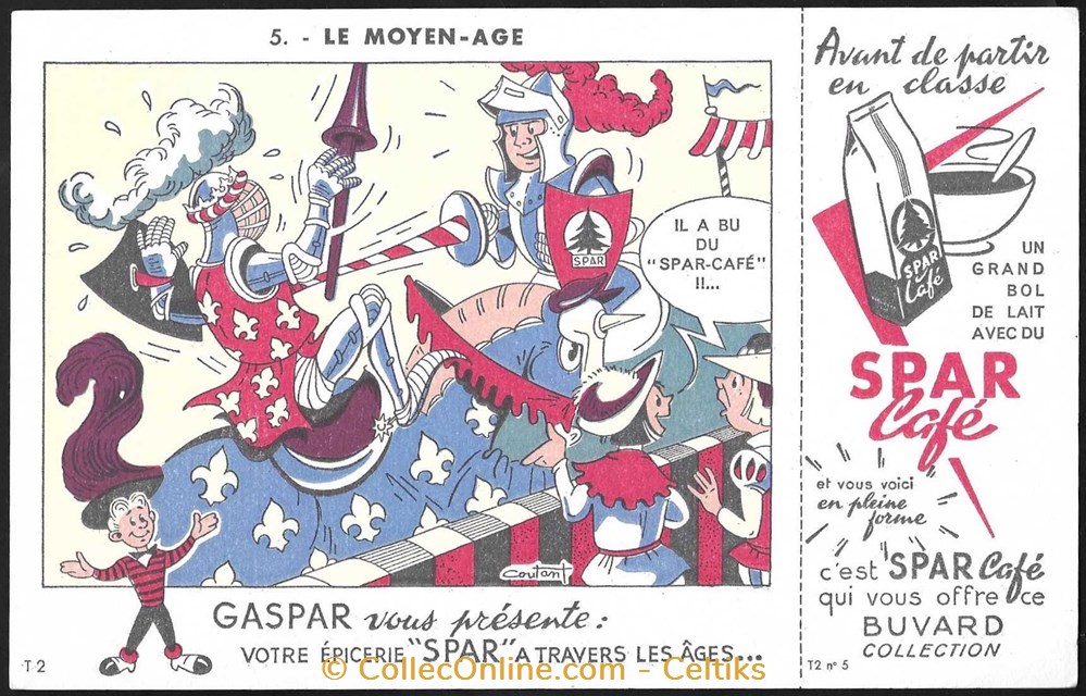 buvard - café SPAR 5 objets publicitaires buvards buvard cafe spar