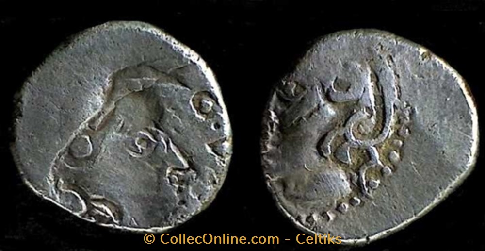 monnaie antique av jc ap gauloise incus denier q doci samf