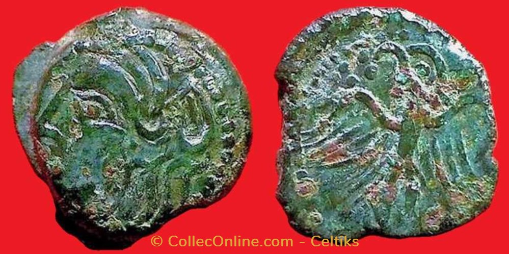 monnaies antiques celtes bronze a aigle