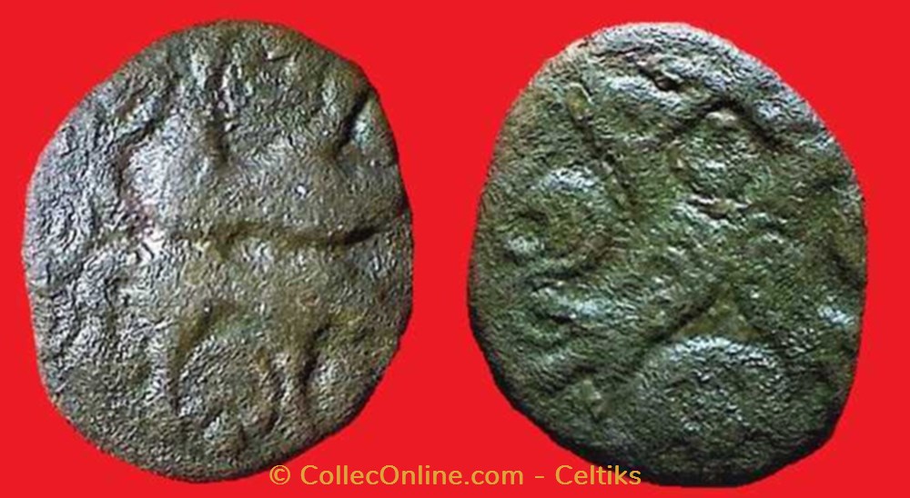 bronze aux boeufs adossés monnaies antiques celtes bronze aux boeufs adosses