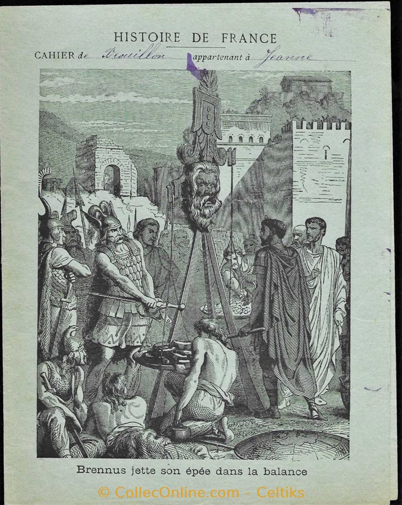 protège cahier - BRENNUS documents anciens buvards cahiers illustres protege cahier brennus