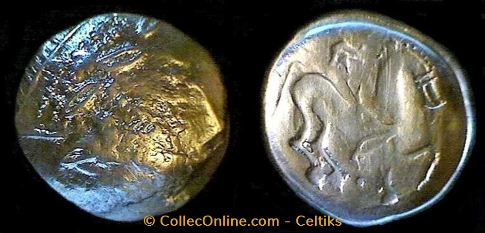 DANUBE - imitation de PHILIPPE II de MACEDOINE monnaies antiques celtes danube imitation de philippe ii de macedoine
