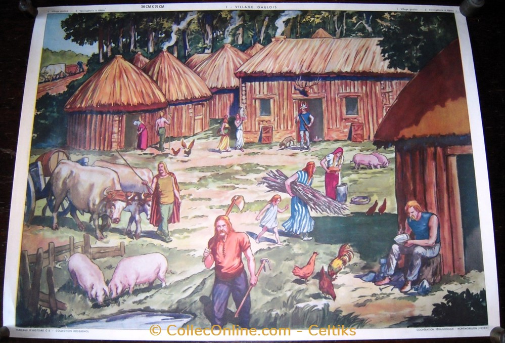 tableau d'école - village gaulois science enseignement tableau ecole village gaulois