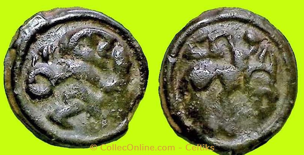 potin au guerrier courant monnaies antiques celtes potin au guerrier courant