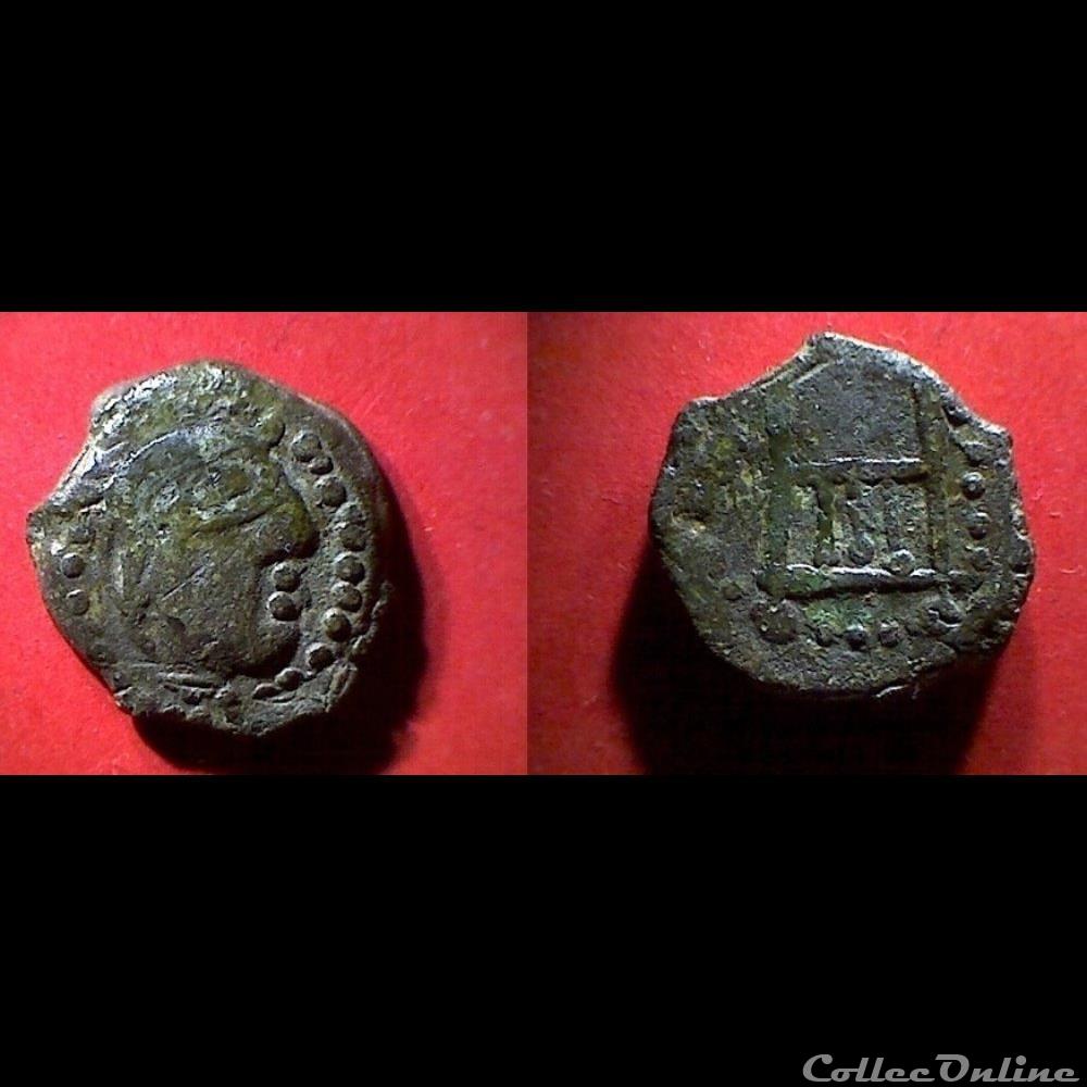 bronze imitation de l'autel de LYON 9 monnaie antique gauloise bronze imitation de autel de lyon 9