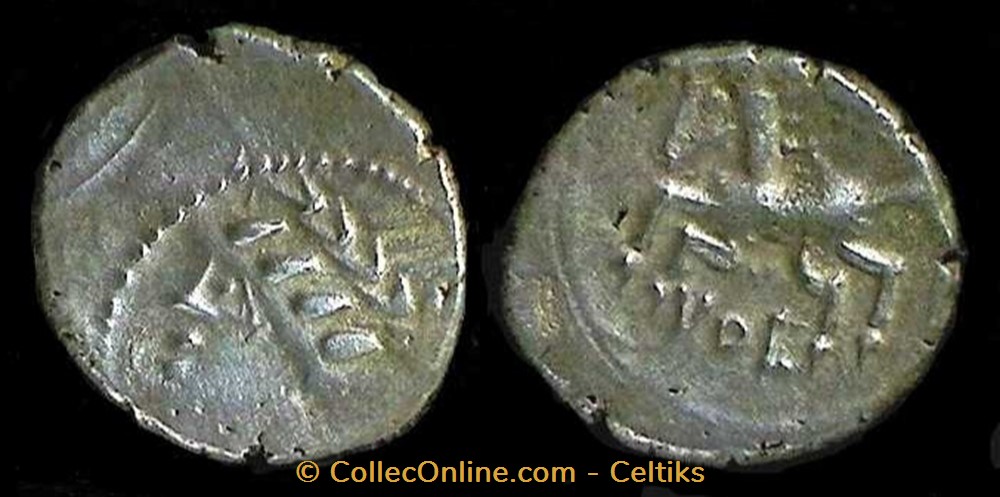 denier VOL au cheval et au caducée monnaies antiques celtes denier vol au cheval et au caducee
