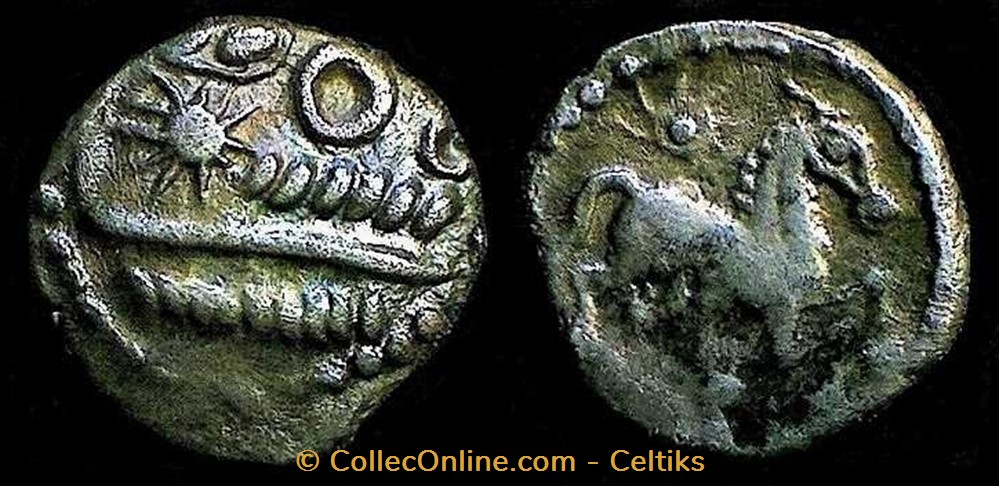 quart de statère d'argent à l'astre monnaies antiques celtes quart de statere argent a astre