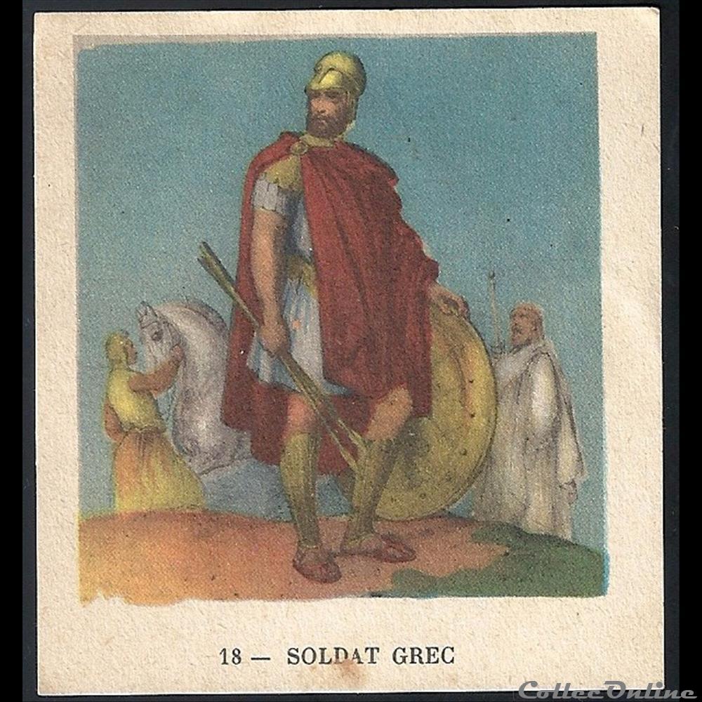 soldat grec chromo image alimentaire touristique soldat grec