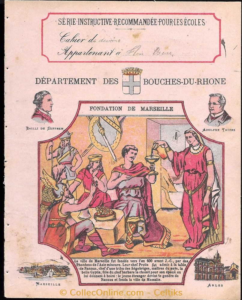 protège cahier - fondation de MARSEILLE documents anciens buvards cahiers illustres protege cahier fondation de marseille
