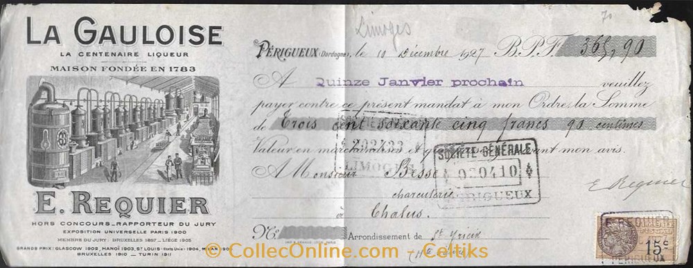 facture - E. REQUIER documents anciens factures commerciaux facture e requier