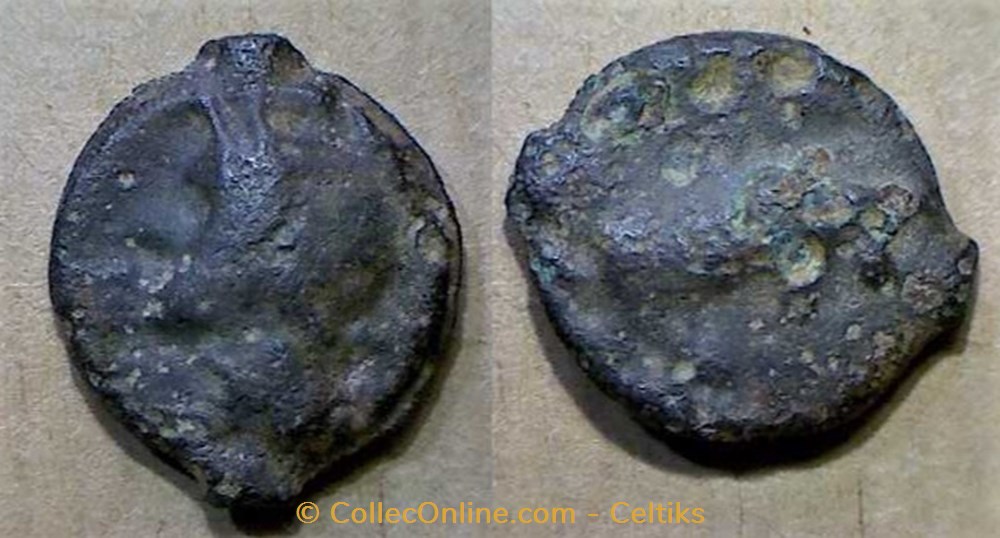 potin au taureau chargeant monnaies antiques celtes potin au taureau chargeant