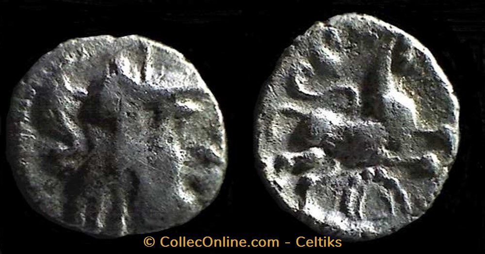 quinaire à la tête casquée au demi cercle perlé monnaies antiques celtes quinaire a la tete casquee au demi cercle perle