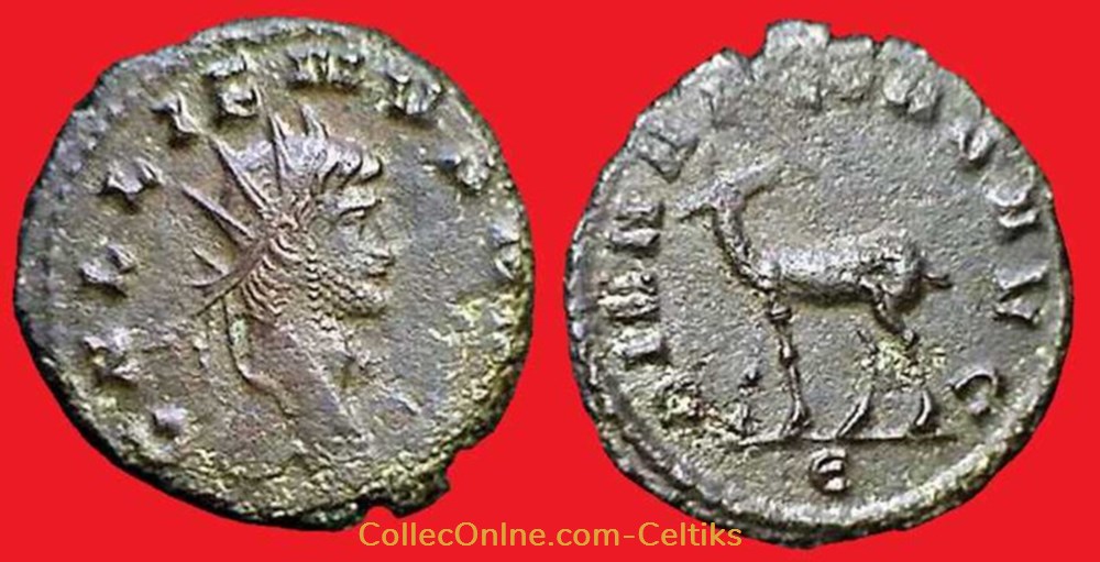 monnaies antiques romaines imperiales et republicaines gallien biche a gauche