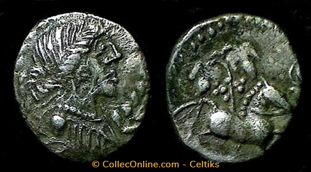 monnaies antiques celtes denier roveca au cheval