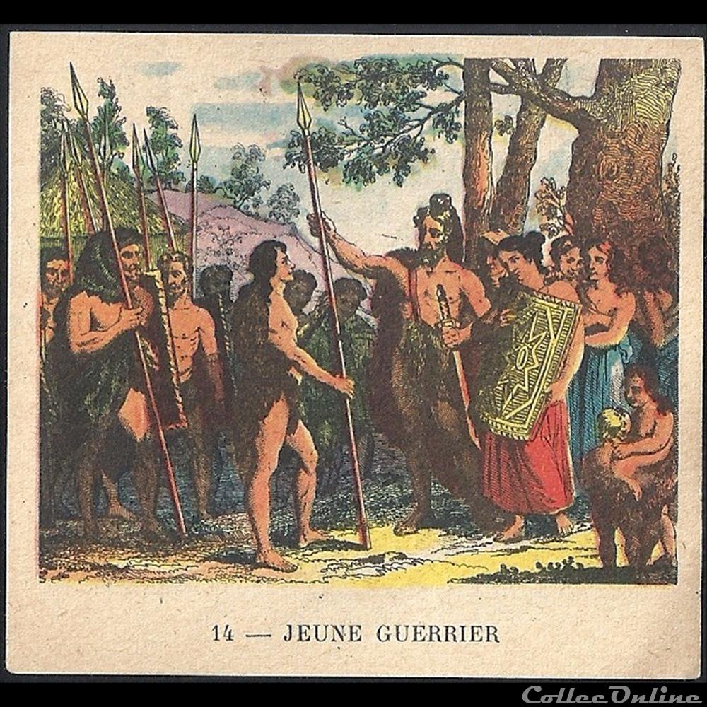 jeune guerrier chromo image alimentaire touristique jeune guerrier