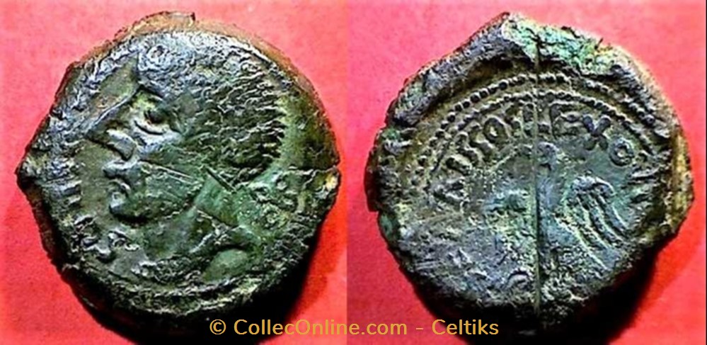 votif - bronze au portrait CISIAMBOS monnaie antique av jc ap gauloise votif bronze au portrait cisiambos