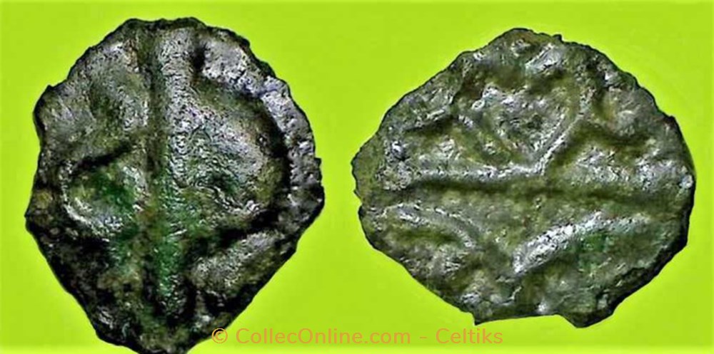 potin à la ramure de cerf monnaies antiques celtes potin a la ramure de cerf