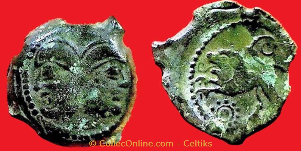 bronze à la tête janiforme a monnaies antiques celtes bronze a la tete janiforme a
